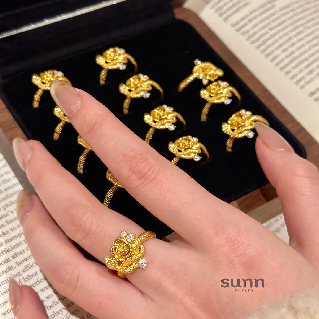 Empress Diamond Serpent Rose Ring [LKV0AAUQ]
