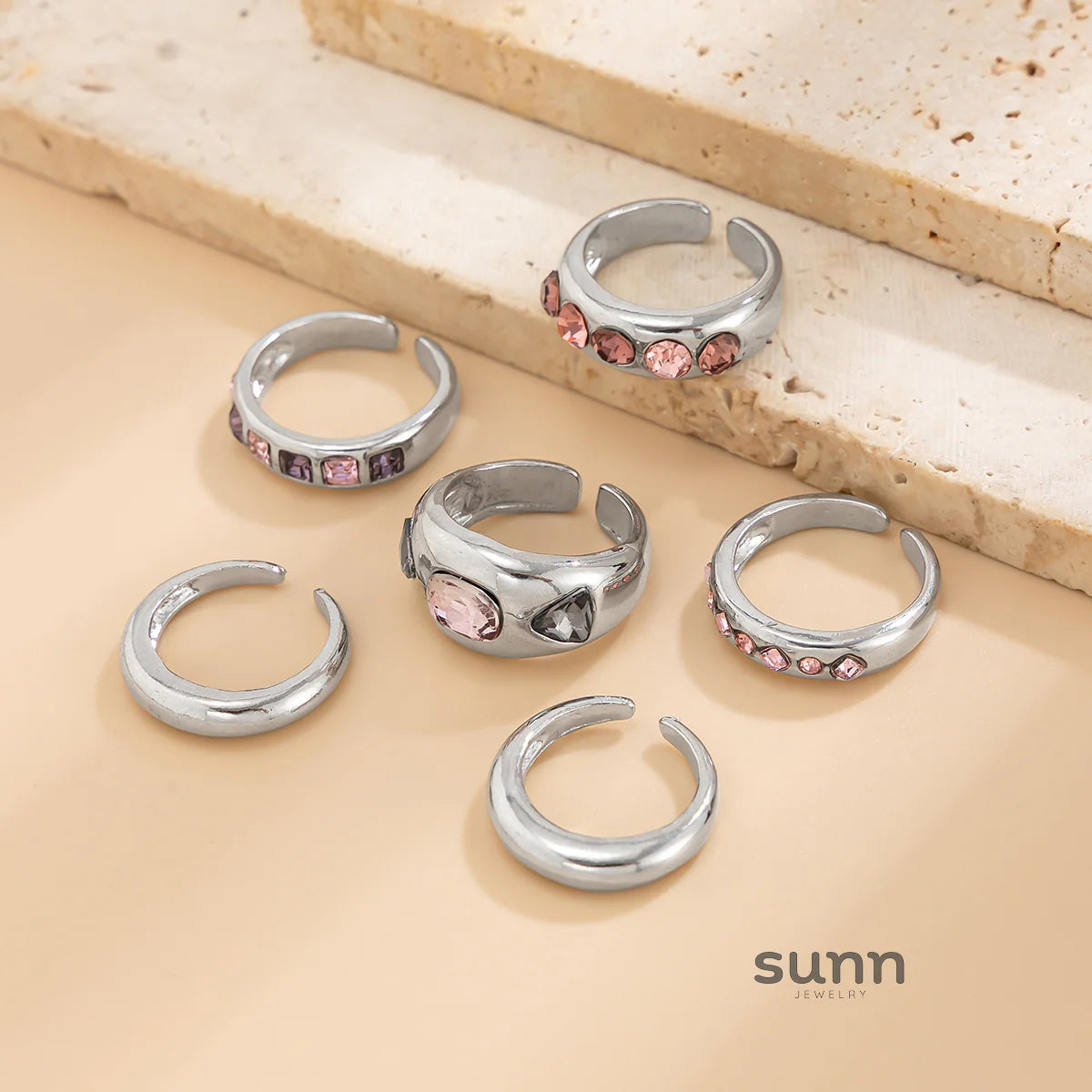 Emri Dainty Silver Ring Set