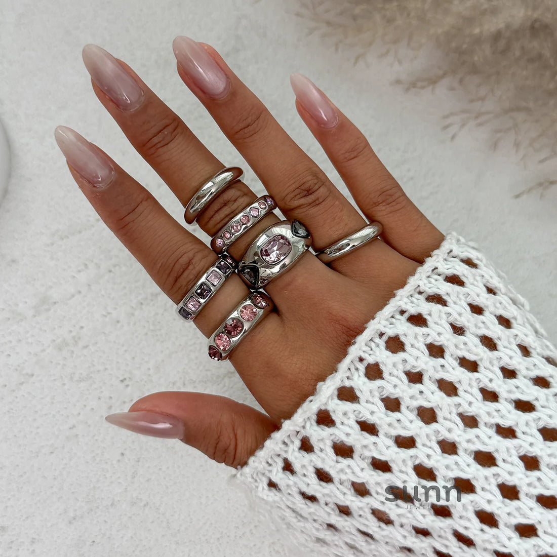Emri Dainty Silver Ring Set