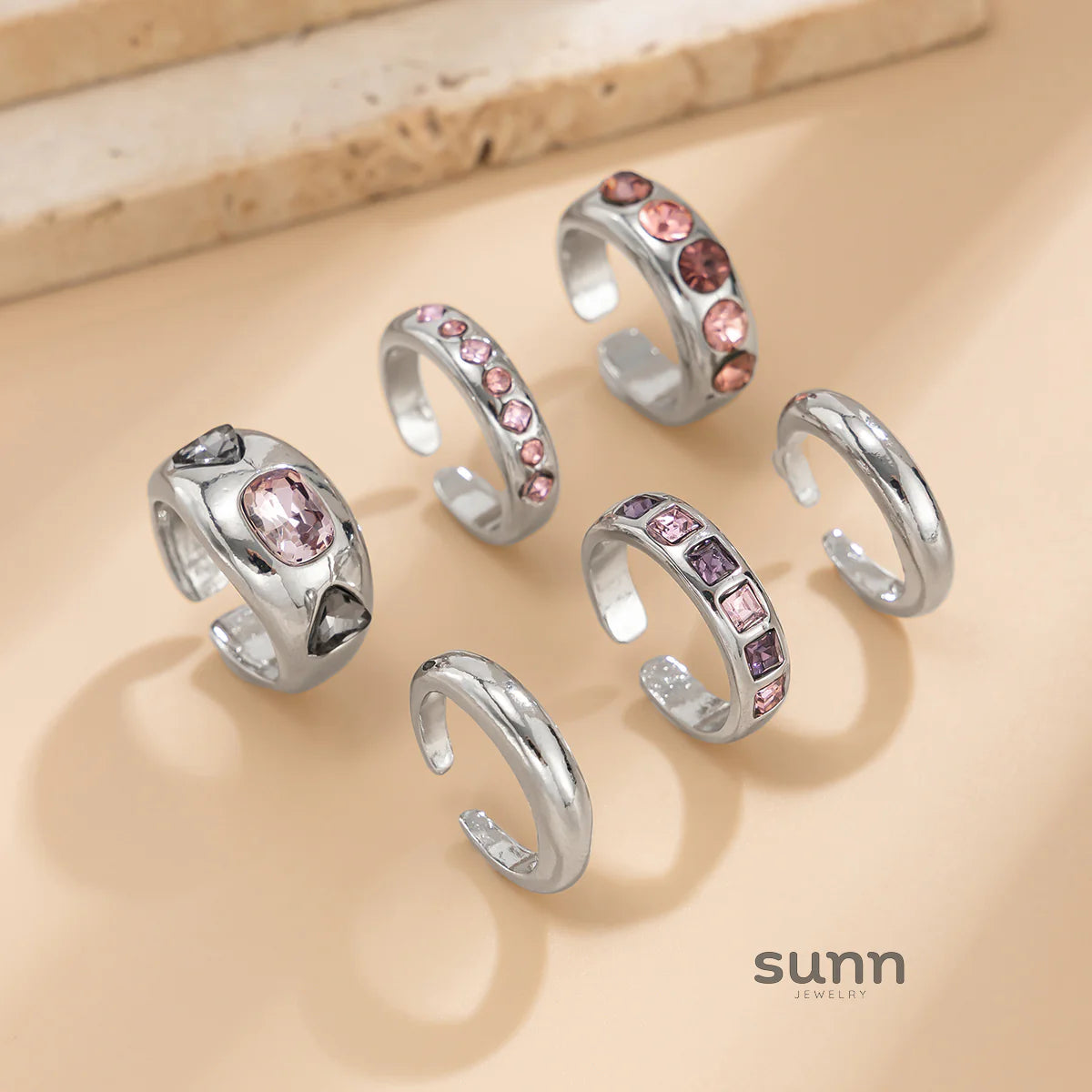 Emri Dainty Silver Ring Set