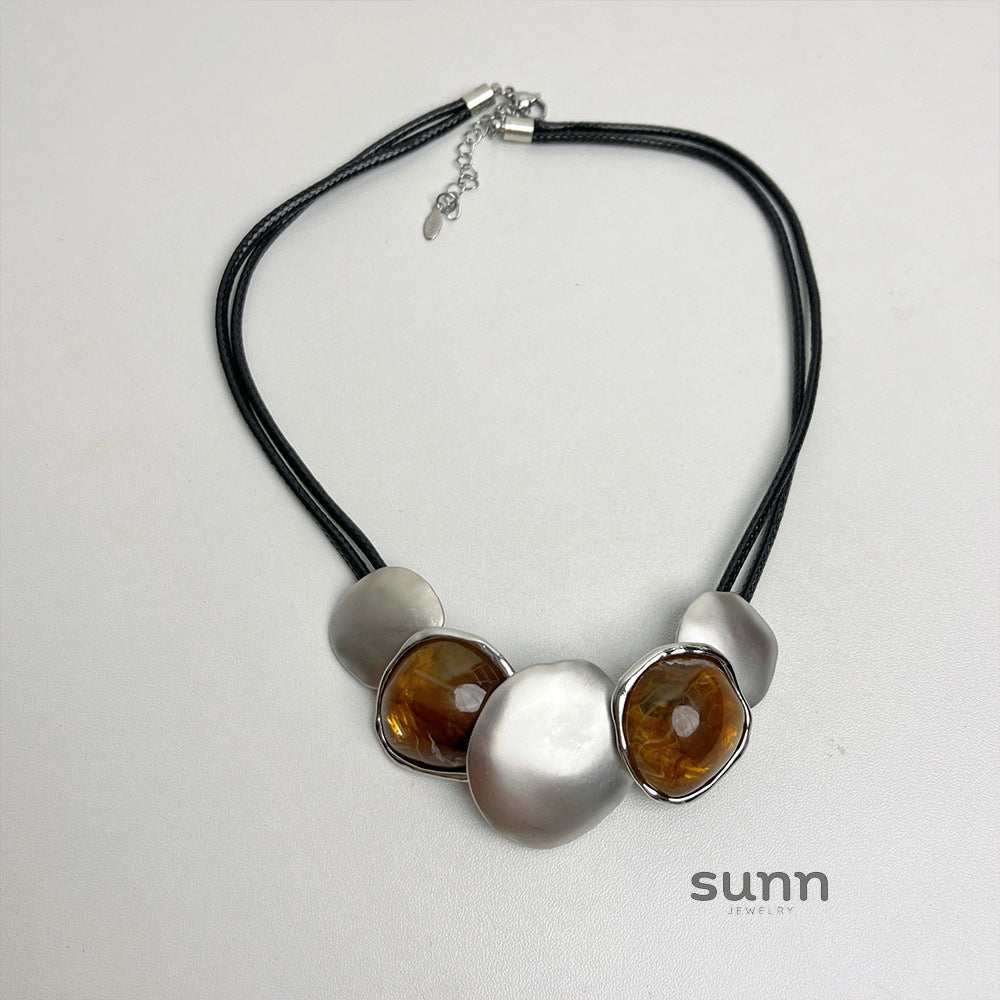 Eniola Asymmetrical Layered Necklace [UD0JERSB]