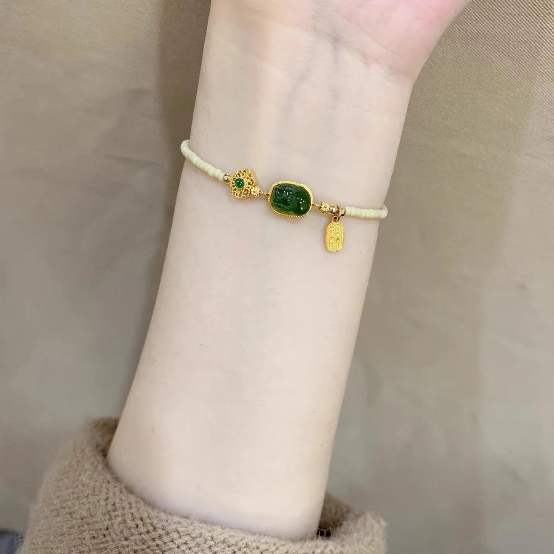 Eniola Verdant Pixiu Charm Bracelet