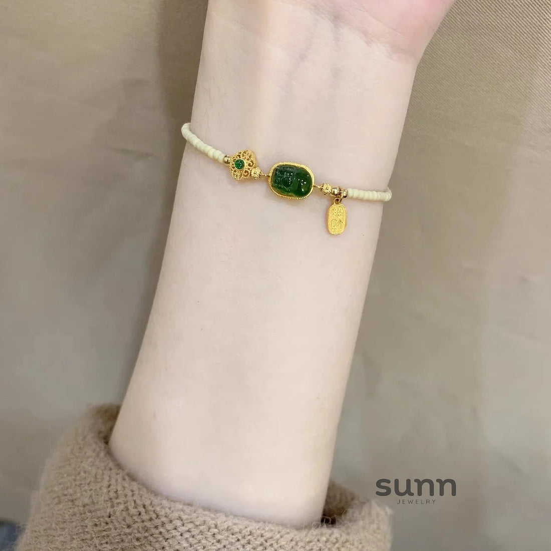 Eniola Verdant Pixiu Charm Bracelet