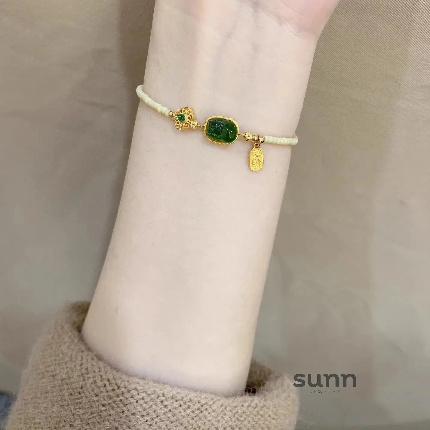 Eniola Verdant Pixiu Charm Bracelet