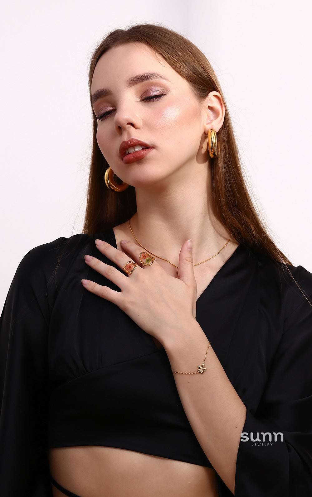 Eniola Vintage Gold Flower Ring [WVIQU0A5]