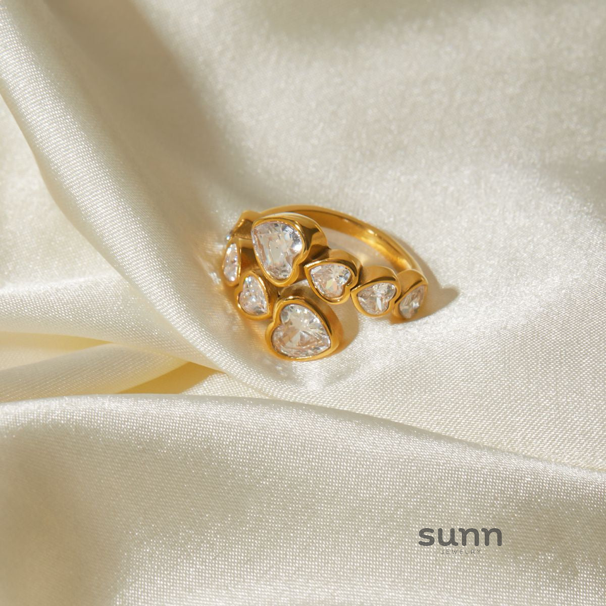 Eniyah Heart Zircon Open Ring [ZIRP8HEG]