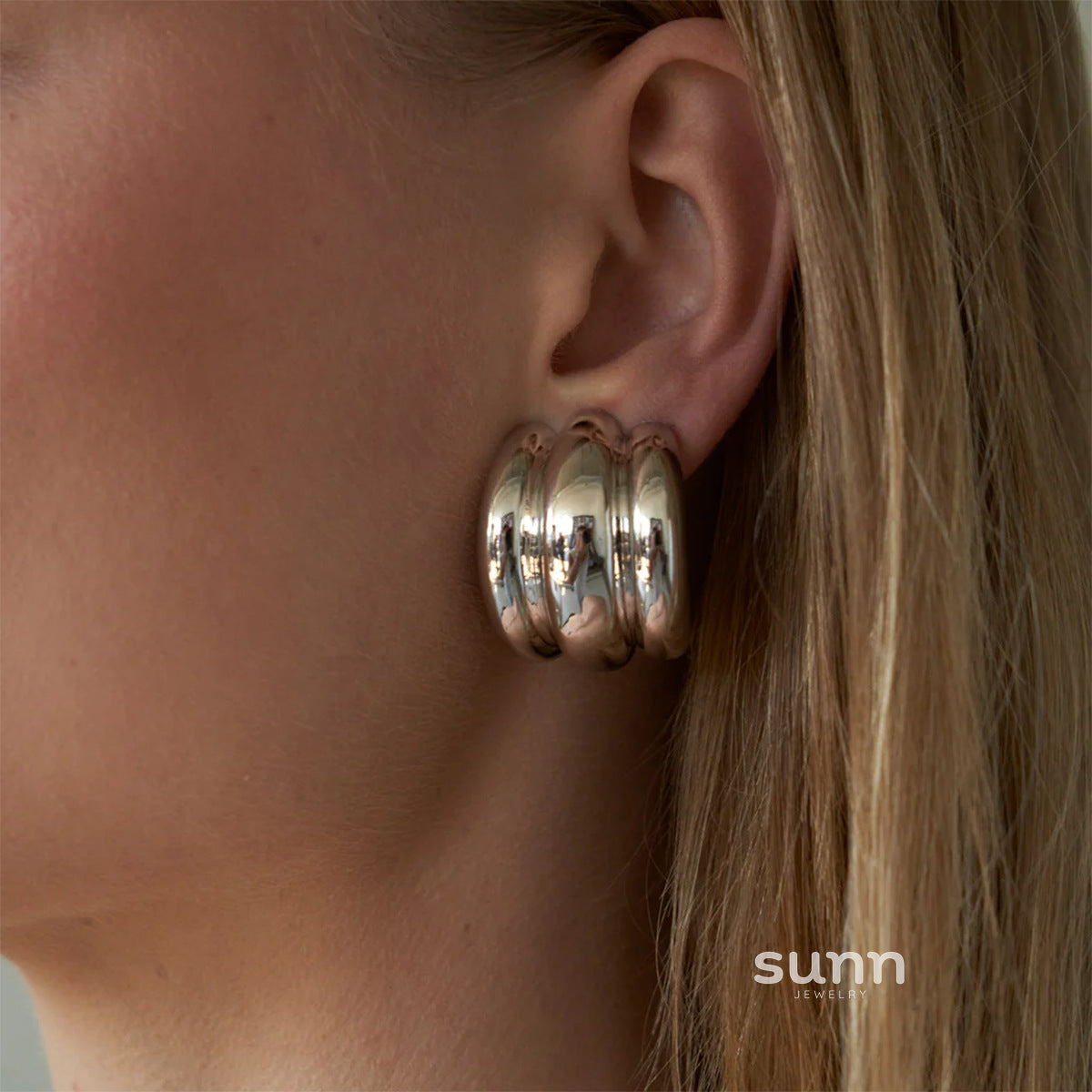 Enya Sculptural Gold-Tone Earrings [F5431Z8J]