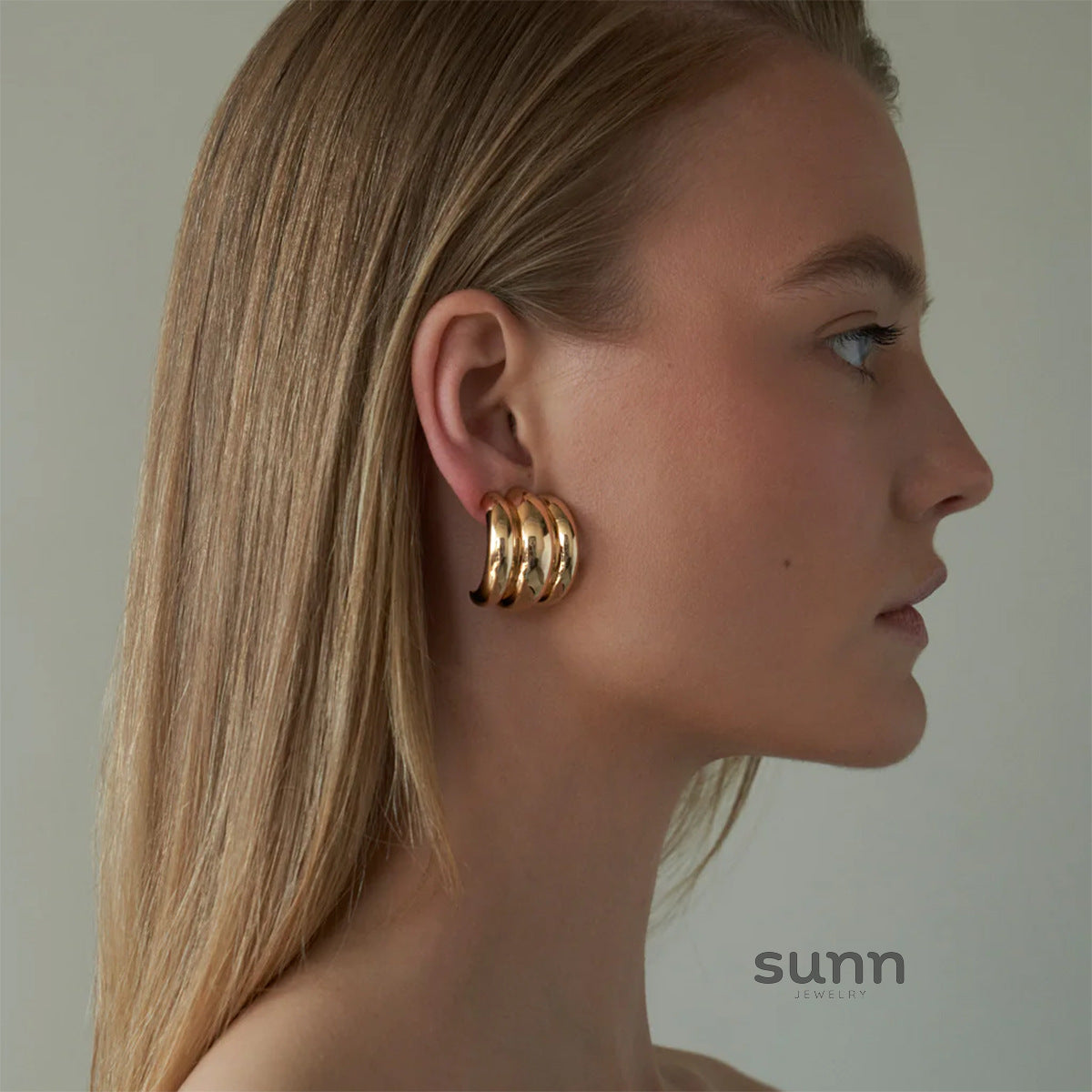 Enya Sculptural Gold-Tone Earrings [PNQCVVBW]