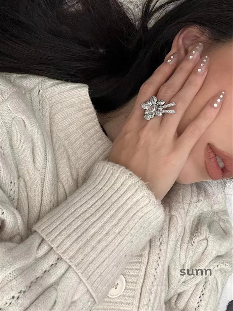 Erabella Pink Floral Gemstone Ring