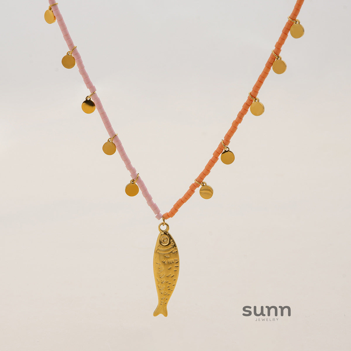 Erielle Stainless Fish Necklace [5EGKLC1S]