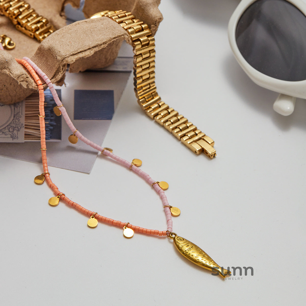 Erielle Stainless Fish Necklace [GONDHE9V]