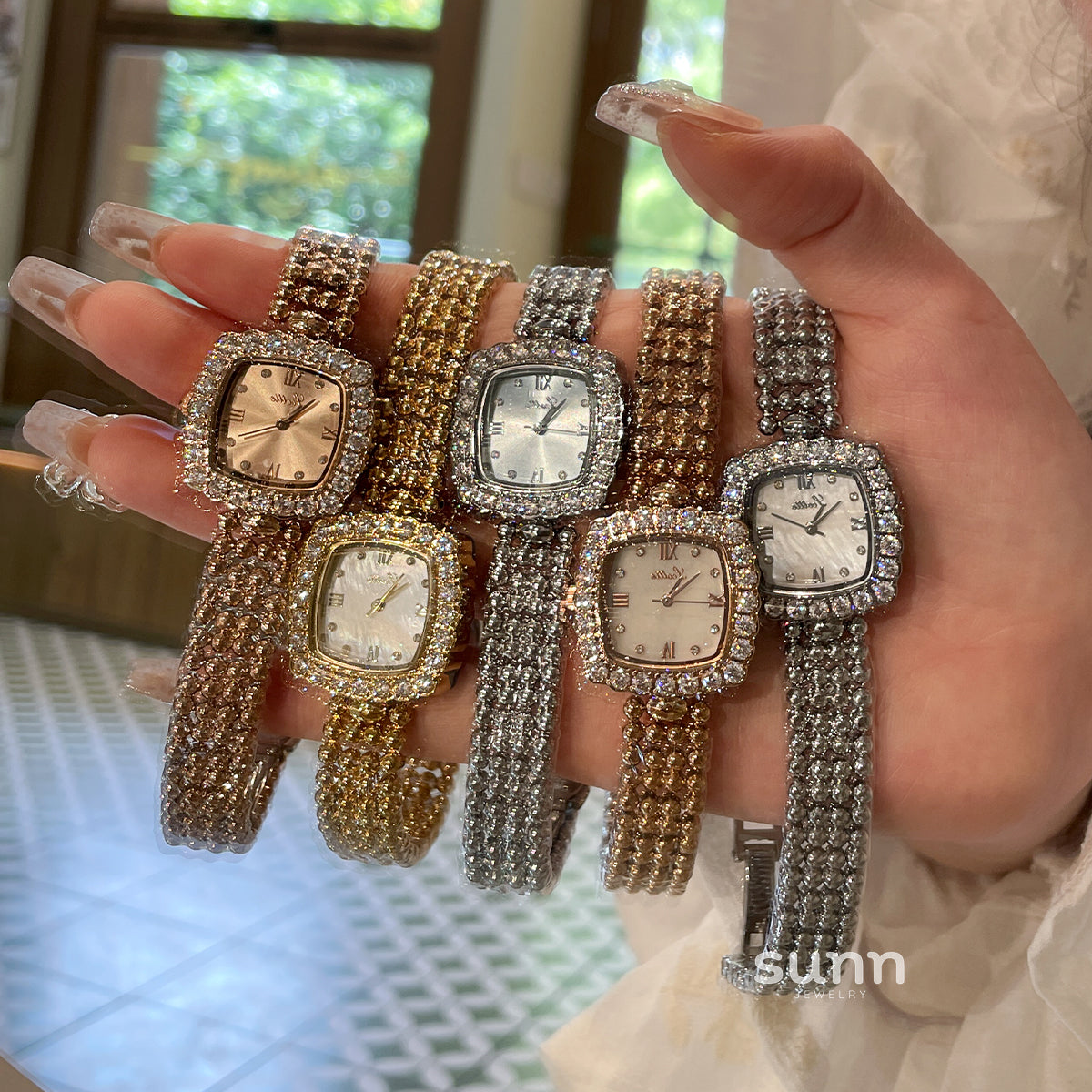 Eris Crystal Square Watch