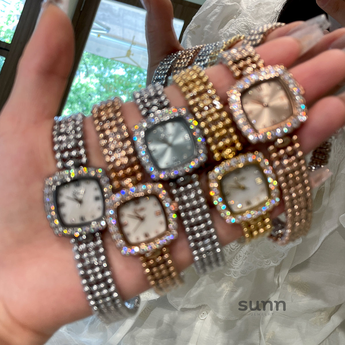 Eris Crystal Square Watch