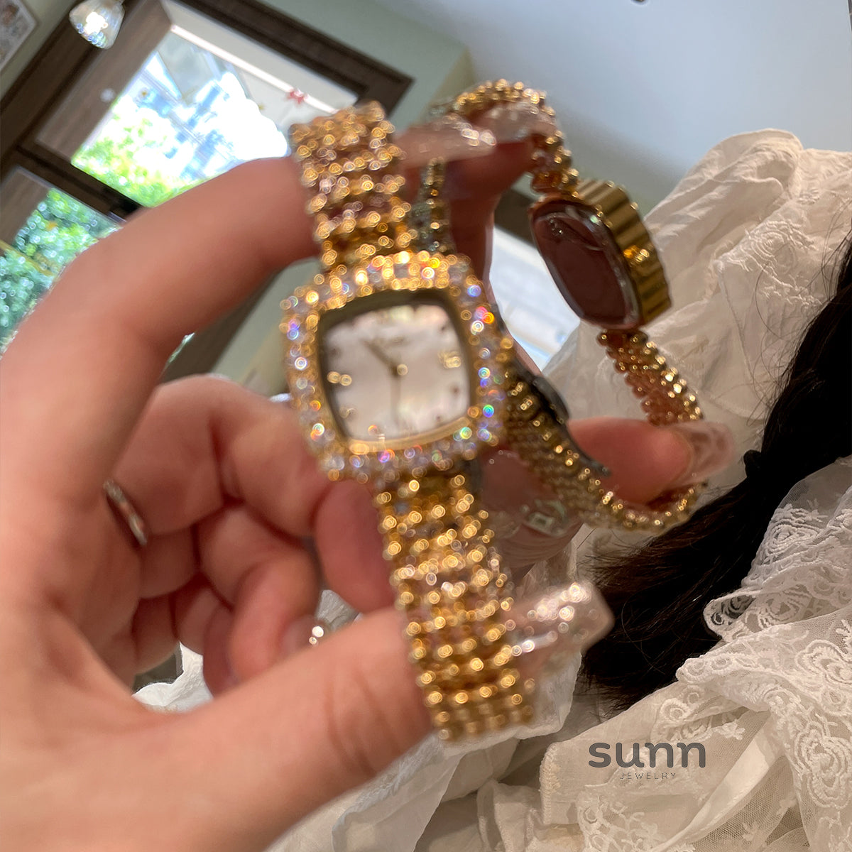 Eris Crystal Square Watch