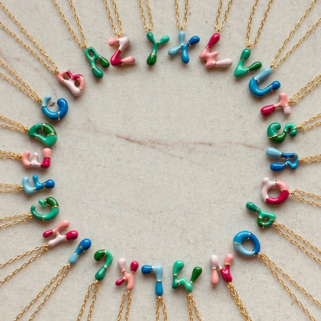 Esmae Bubble Initial Necklace [N9P45DAU]