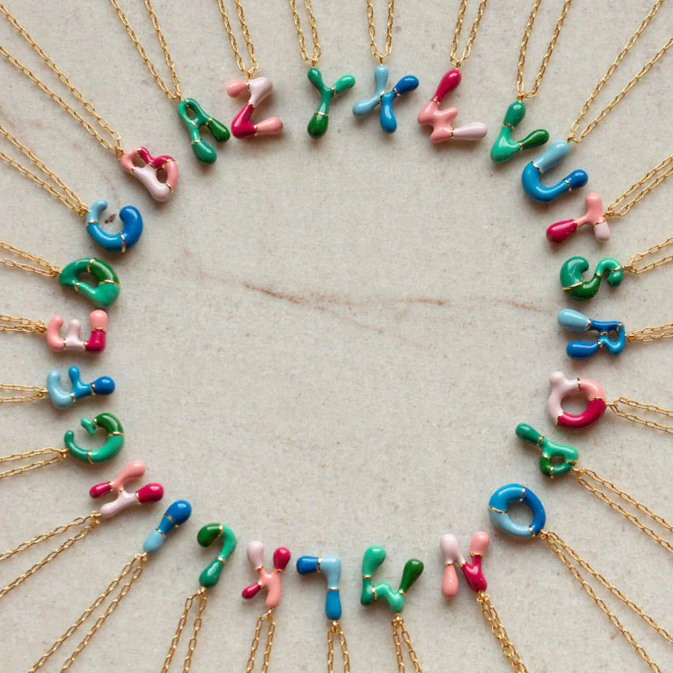 Esmae Bubble Initial Necklace [N9P45DAU]