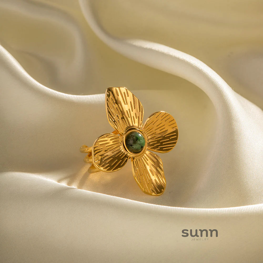Estefany Floral Statement Ring
