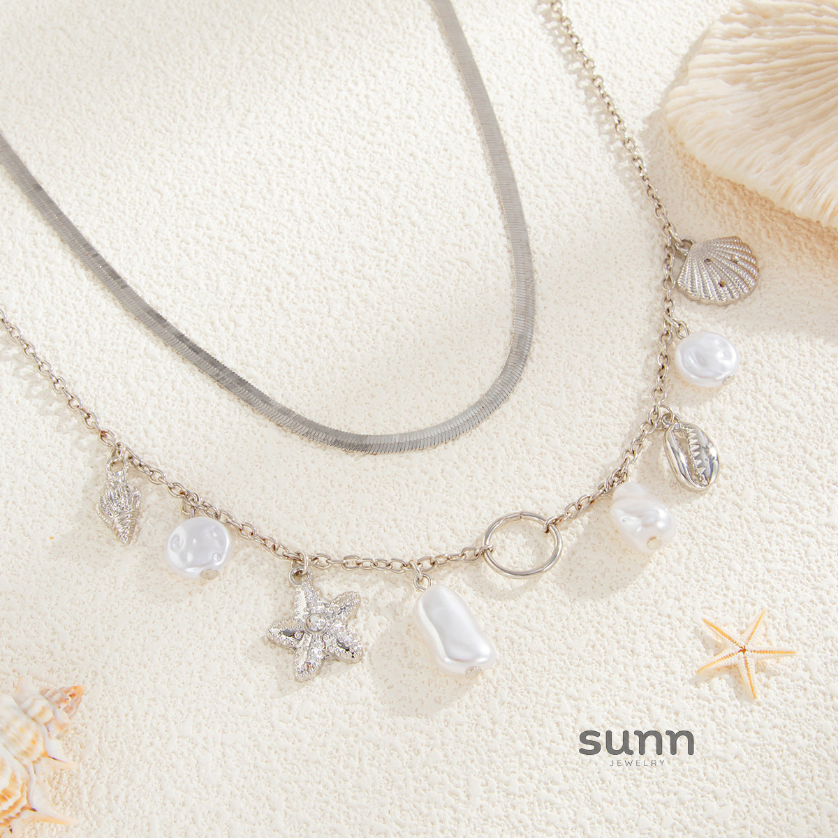 Esty Pearl Starfish Waist Chain [1Y7ME8ER]