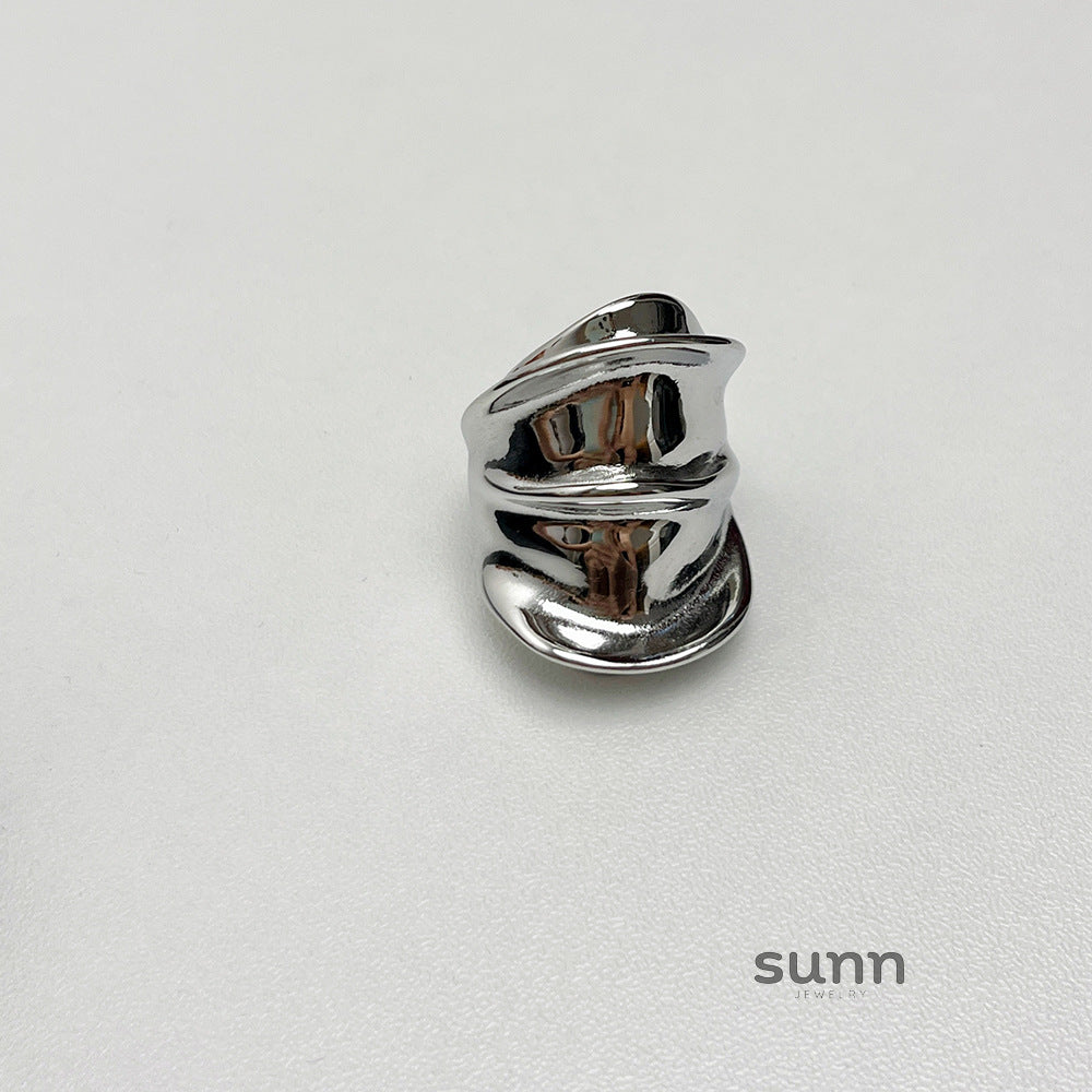 Eternity Glossy Pleated Ring [KHHKUVBU]