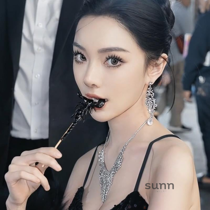 Ethel Diamond Tassel Necklace Set [EQP7EO1R]