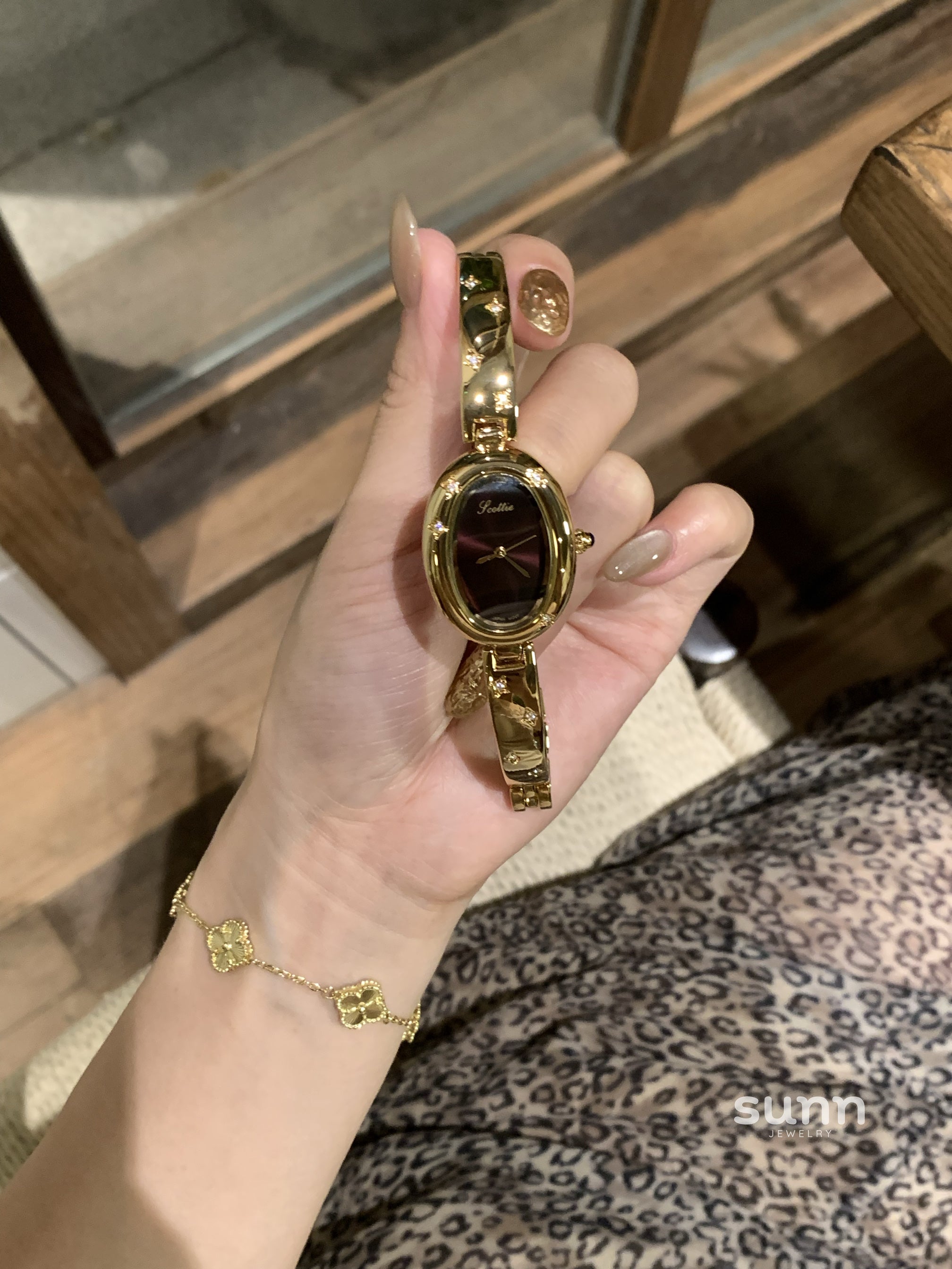 Ethel Ruby Diamond Bracelet Watch [RH6N78HE]