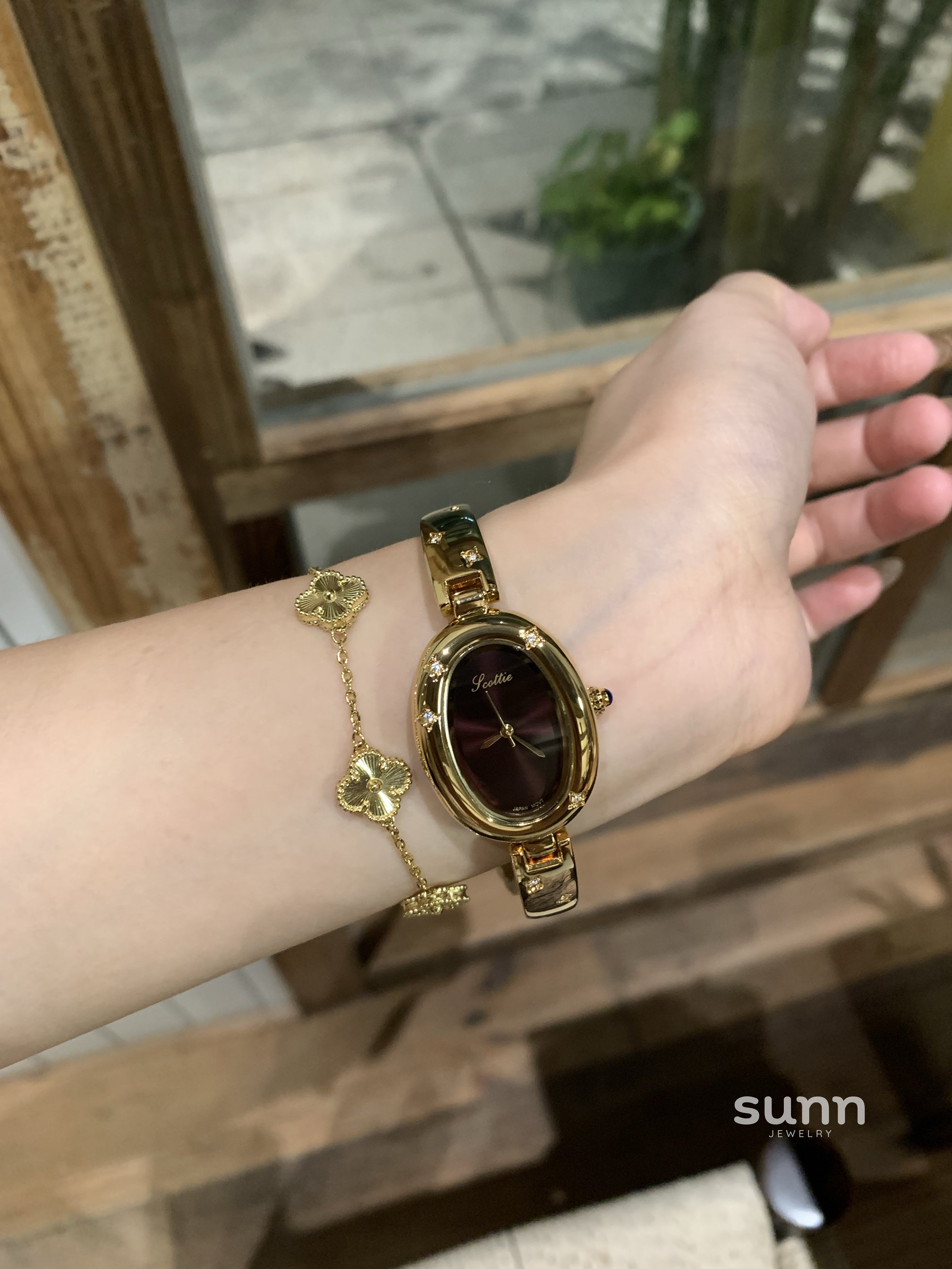 Ethel Ruby Diamond Bracelet Watch [7JSK8C76]