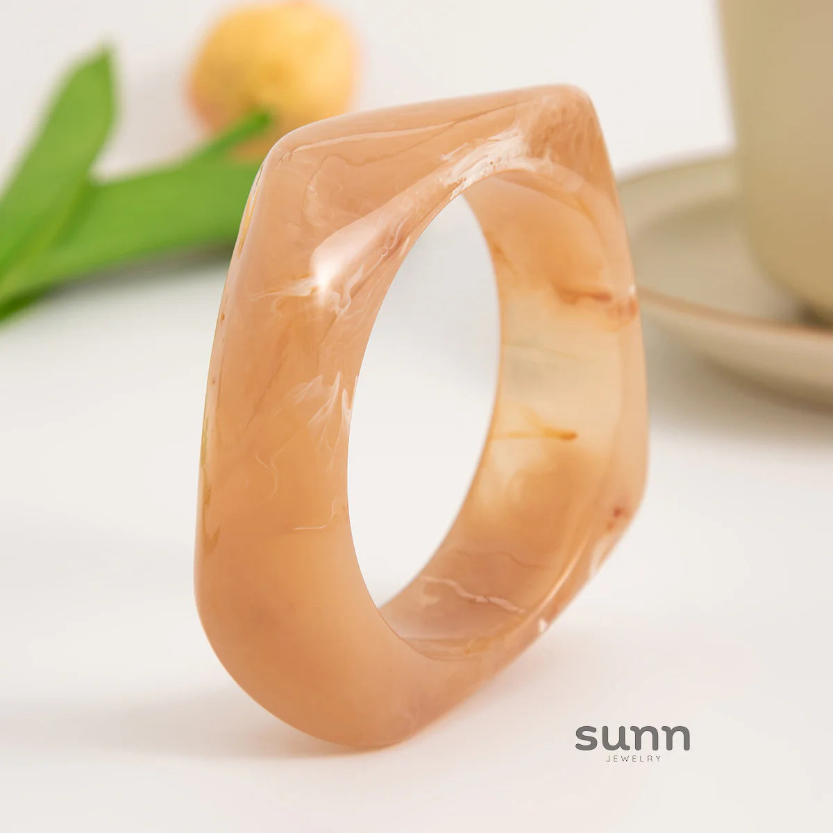 Eulalia Marble Irregular Resin Bracelet