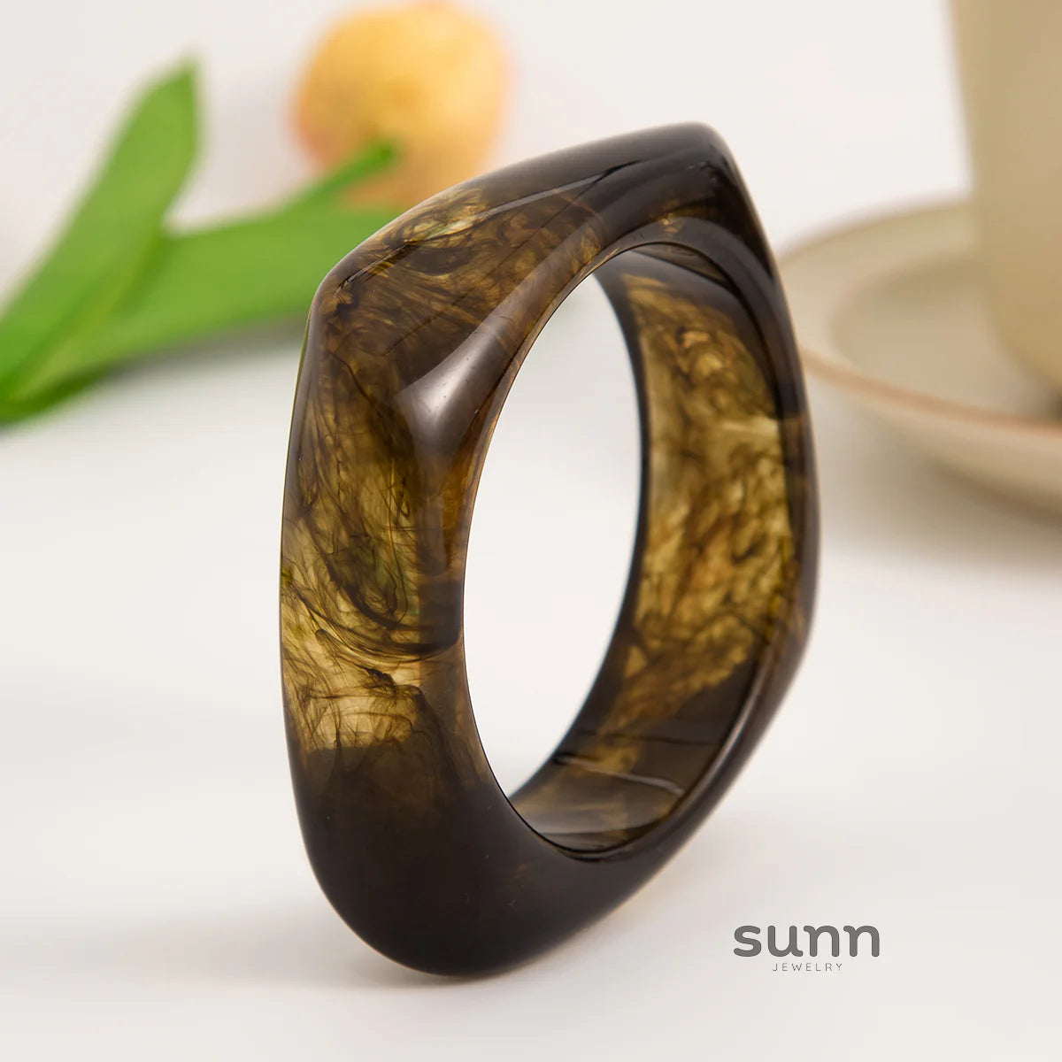 Eulalia Marble Irregular Resin Bracelet