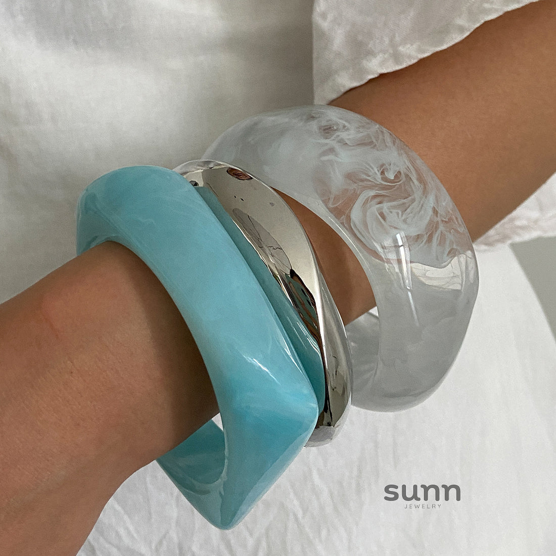 Evah Swirl Resin Bangle [81LAKFQJ]