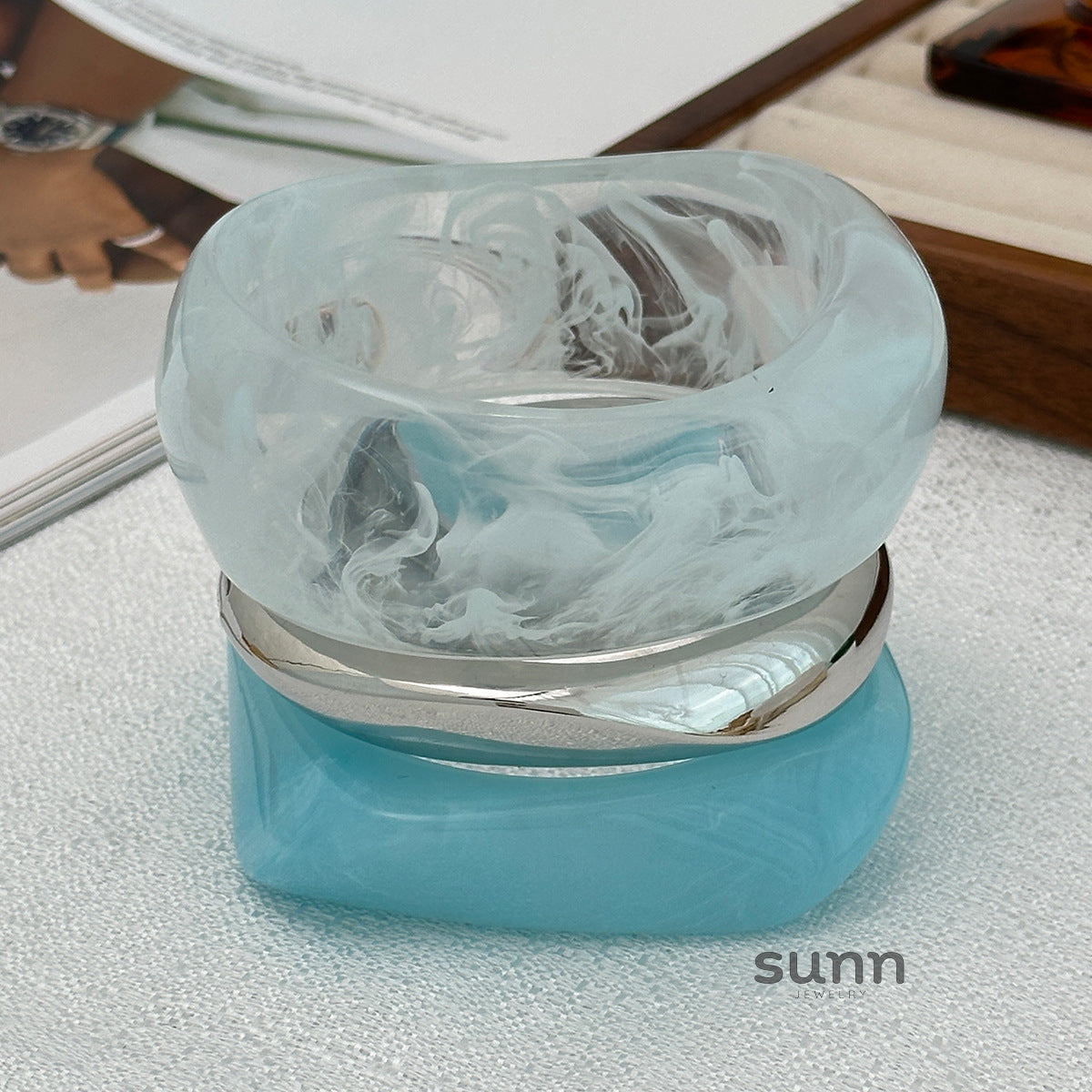 Evah Swirl Resin Bangle [6IEHDDQY]