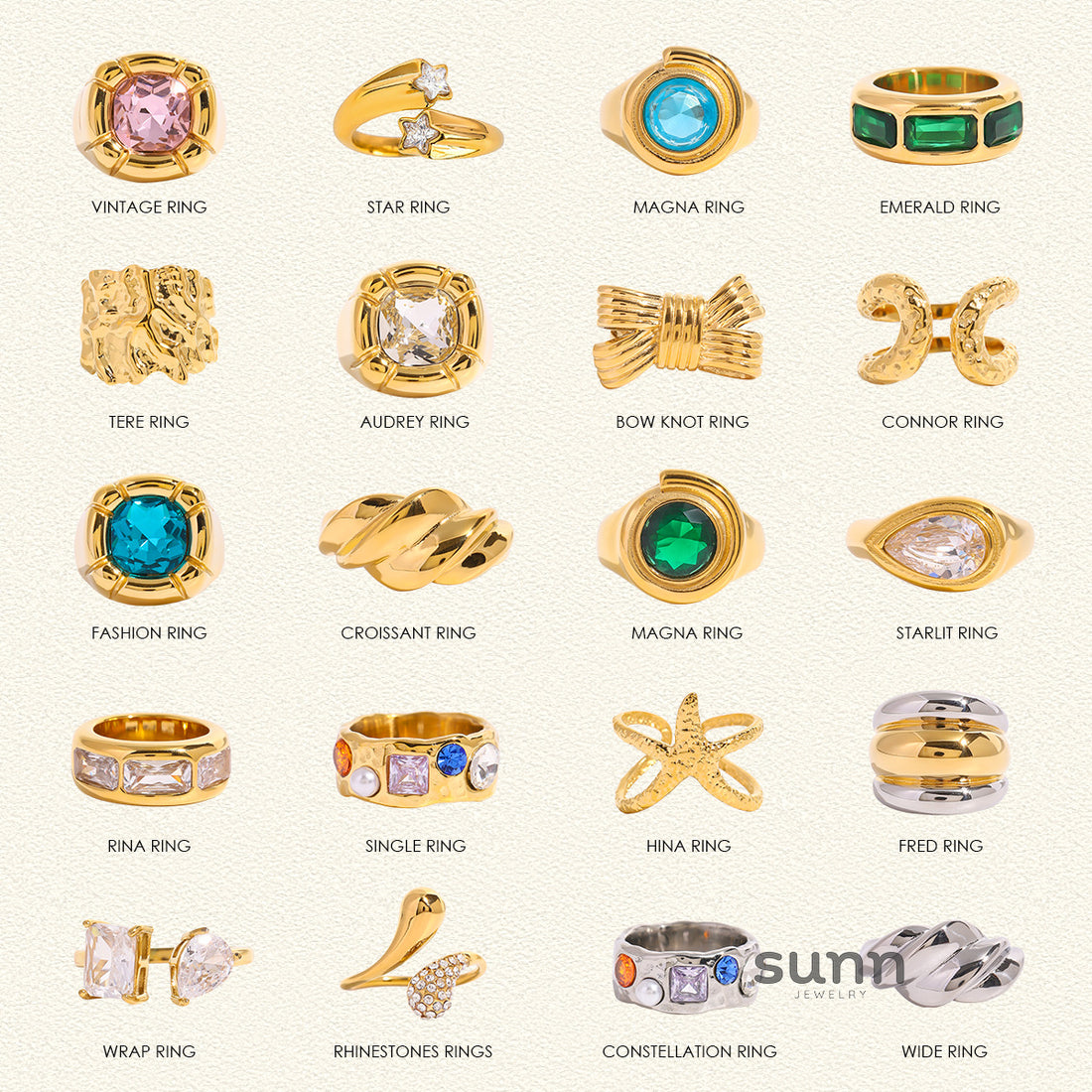 Evamarie Zircon Stackable Rings [5MBOTGP7]