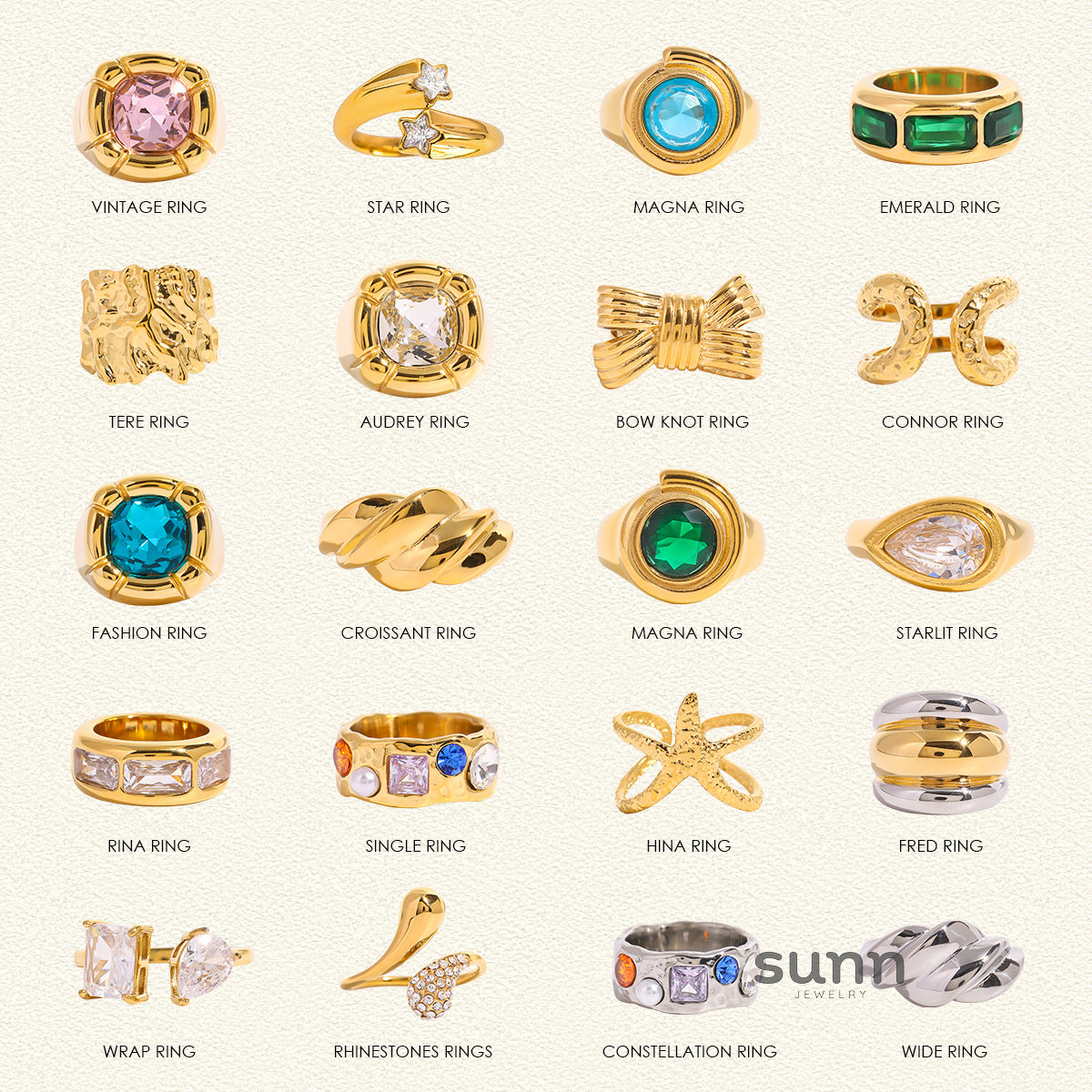 Evamarie Zircon Stackable Rings [R2WUN7EJ]