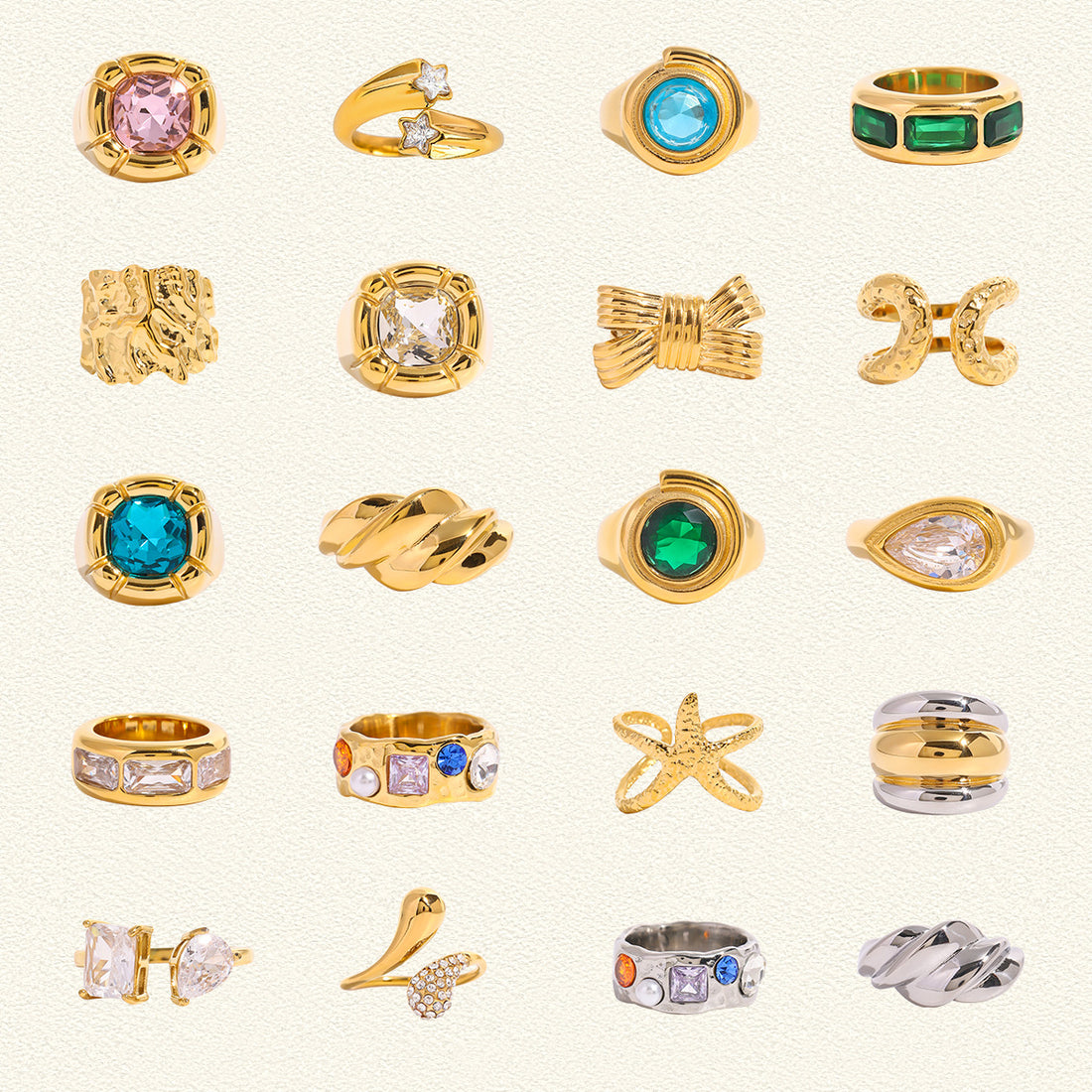 Evamarie Zircon Stackable Rings [5MBOTGP7]