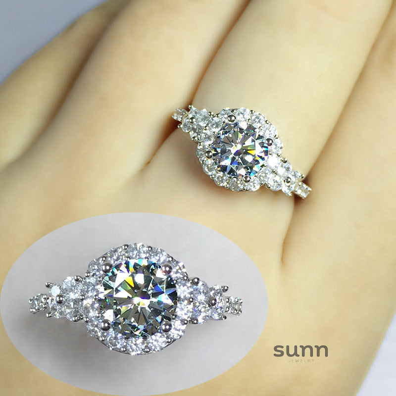 Evany D-Color Moissanite Ring Set [5XVCFES6]