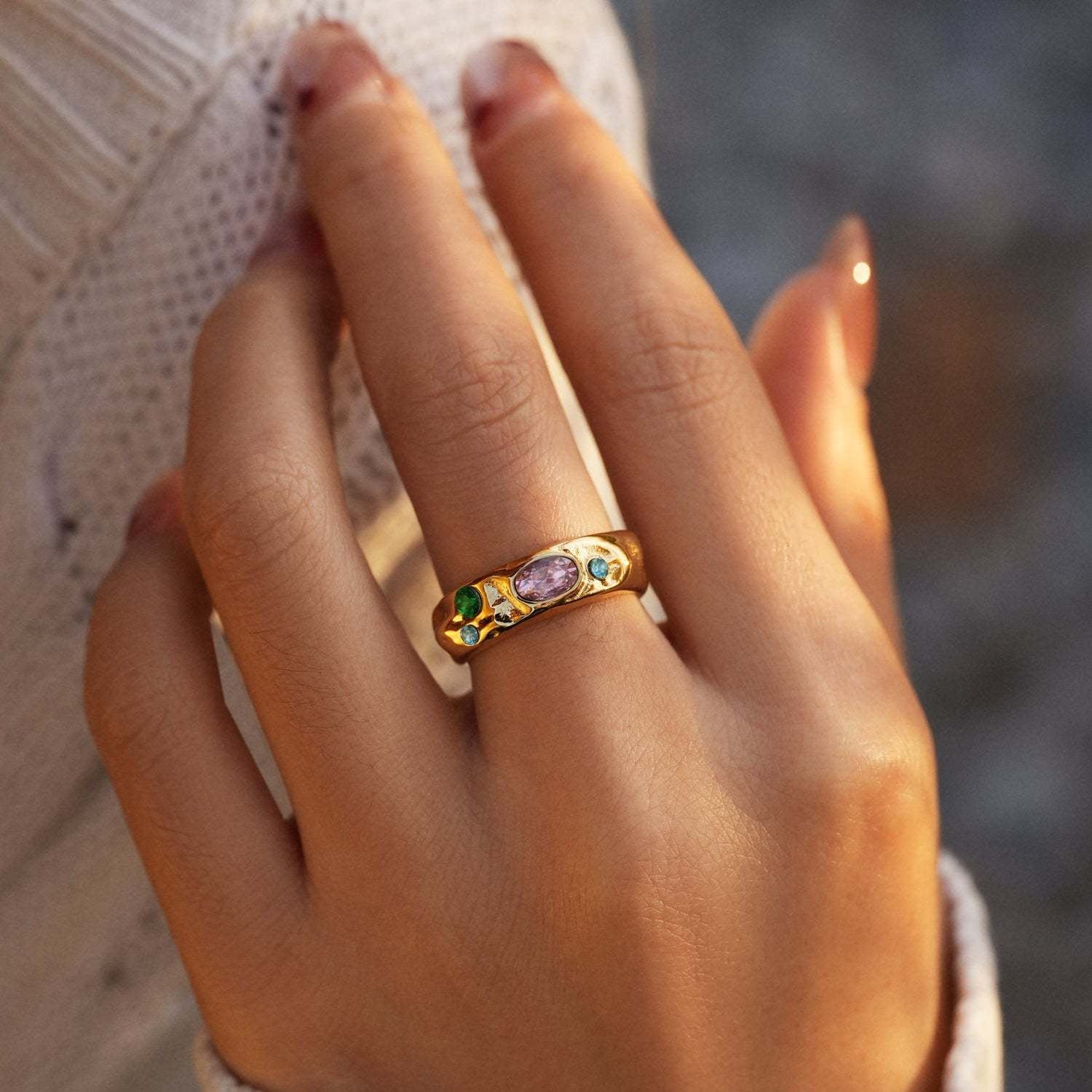 Eve Zircon Stackable Ring [PQP0XXKF]