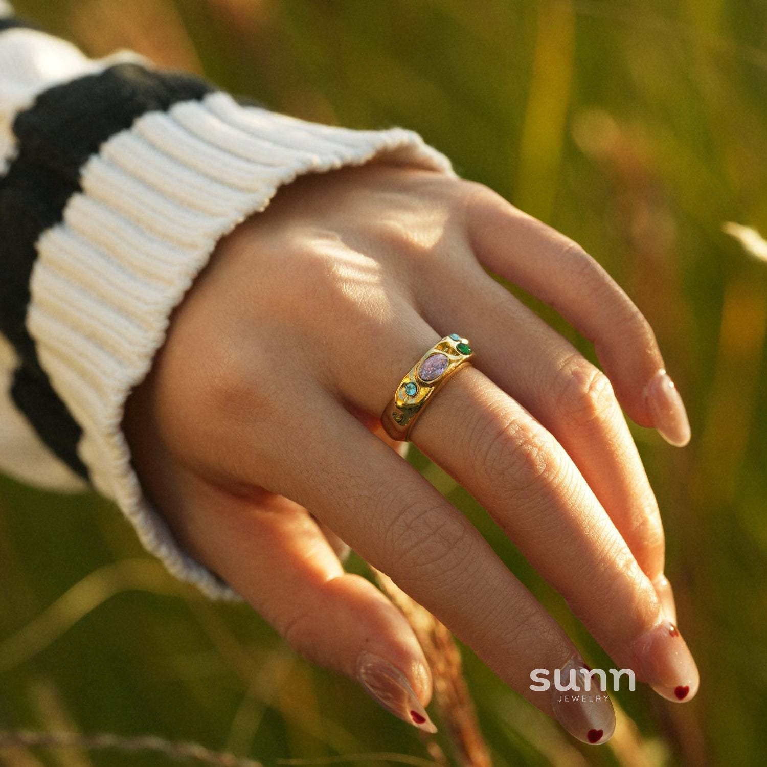 Eve Zircon Stackable Ring [XA0ET71A]