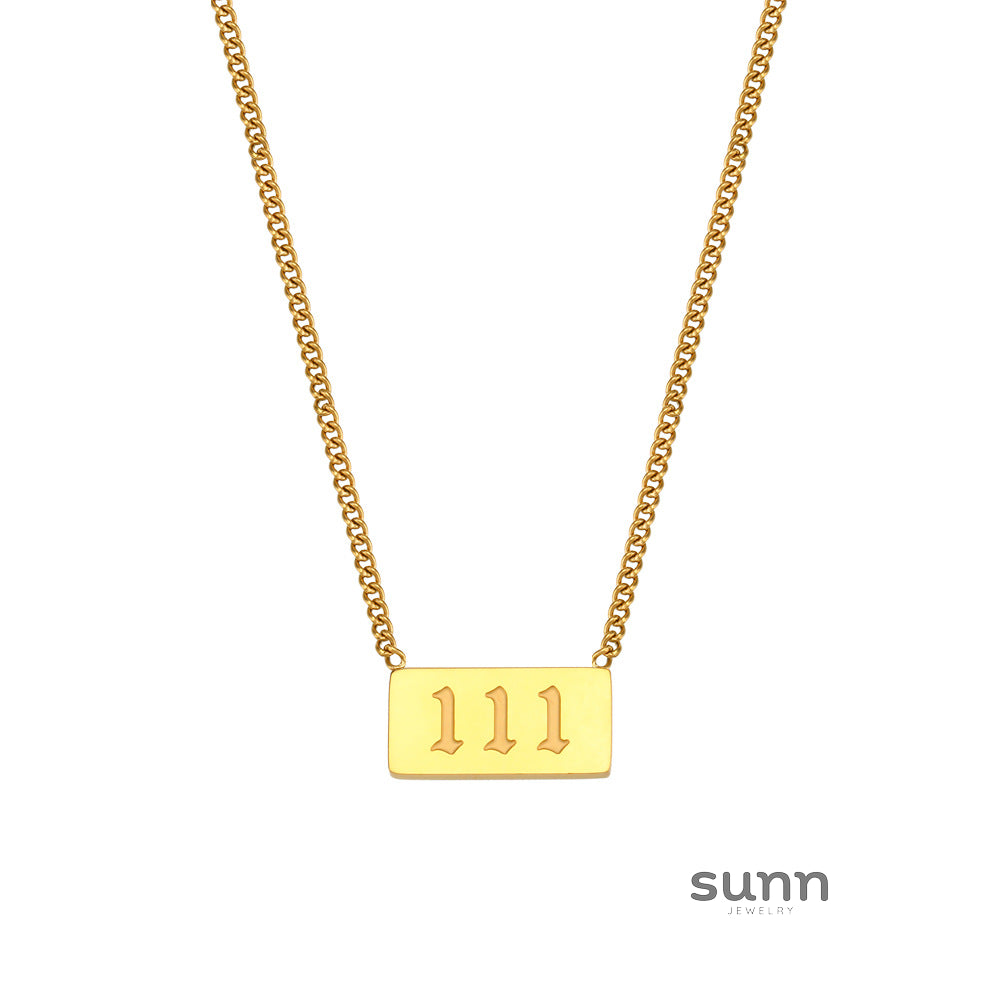 Evelia Angel Number Necklace [4RACGX49]