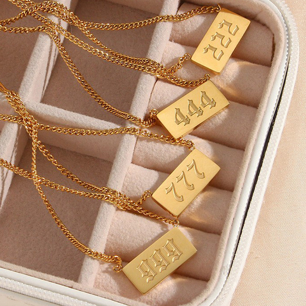 Evelia Angel Number Necklace [YR1DYNOL]