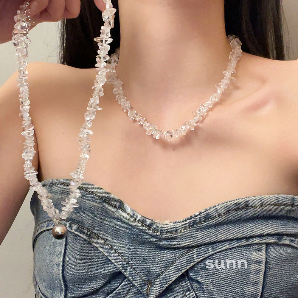 Evelyne Asymmetrical Crystal Necklace [7BZAOM5C]