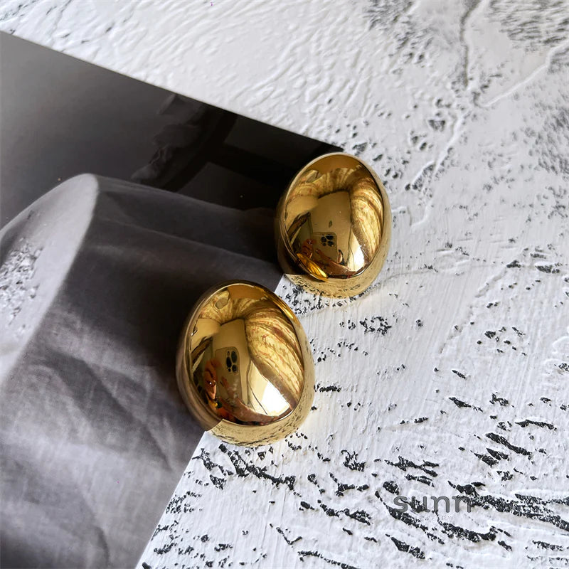 Evelynn Statement Oval Earrings