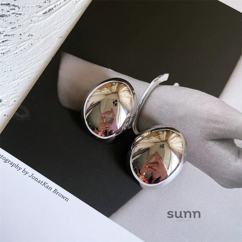 Evelynn Statement Oval Earrings
