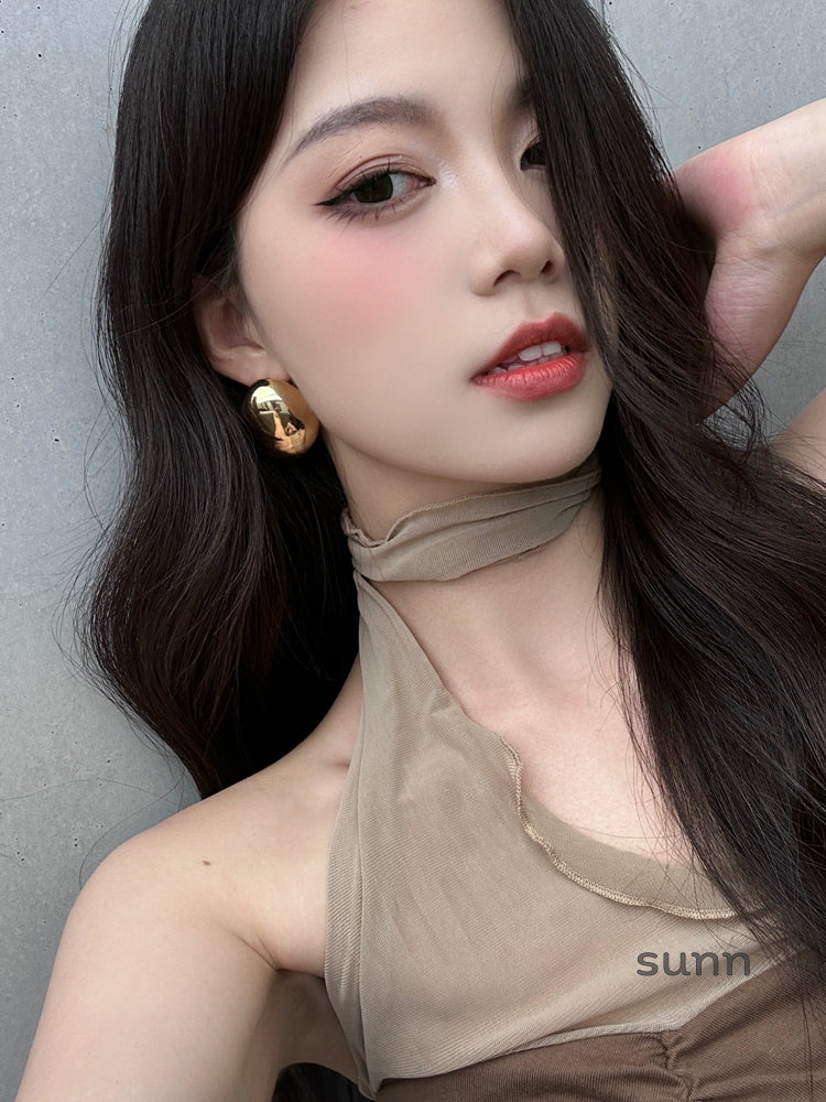 Evelynn Statement Oval Earrings