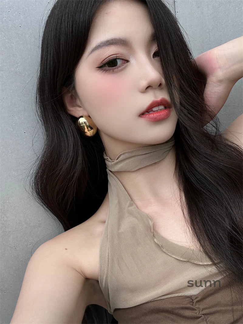 Evelynn Statement Oval Earrings