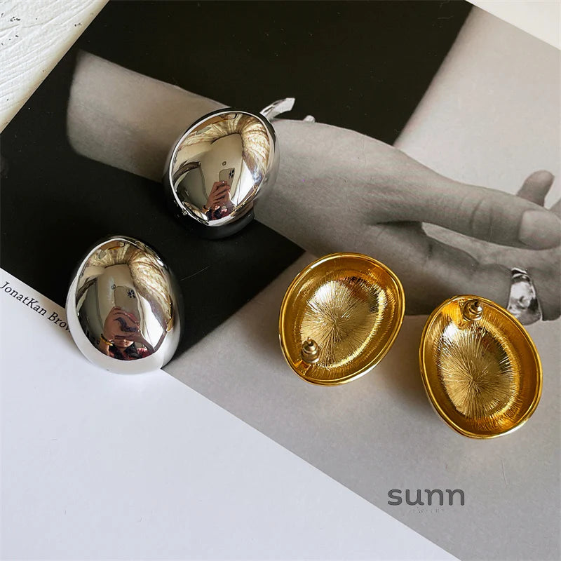 Evelynn Statement Oval Earrings