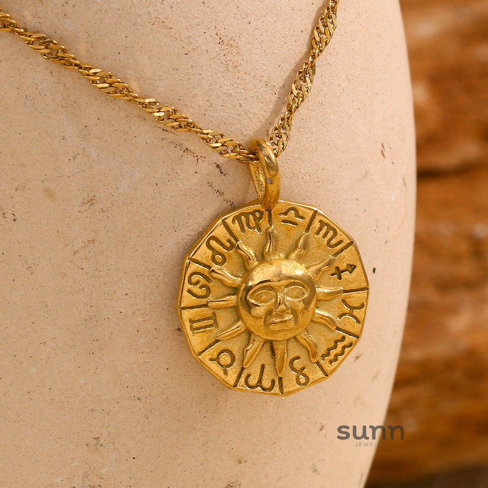 Everett Celestial Sun Necklace [6GDN091B]
