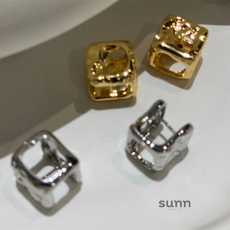 Everett Geometric Hollow Earrings