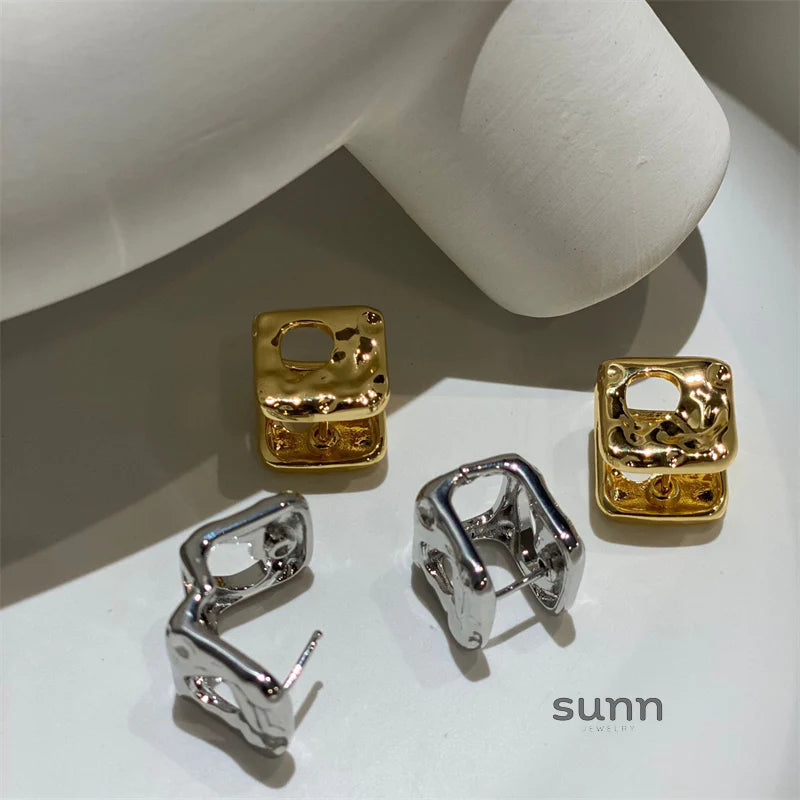 Everett Geometric Hollow Earrings