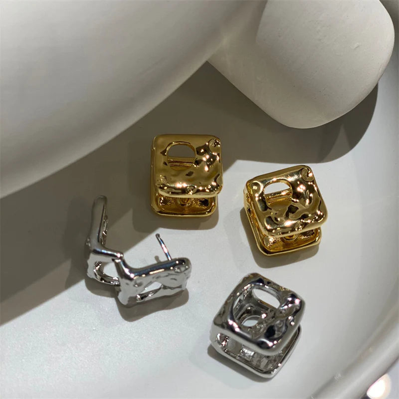 Everett Geometric Hollow Earrings
