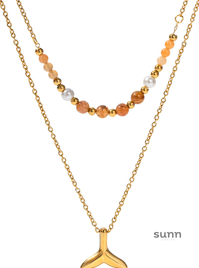 Everette Golden Fishtail Necklace [XQRIJYKD]