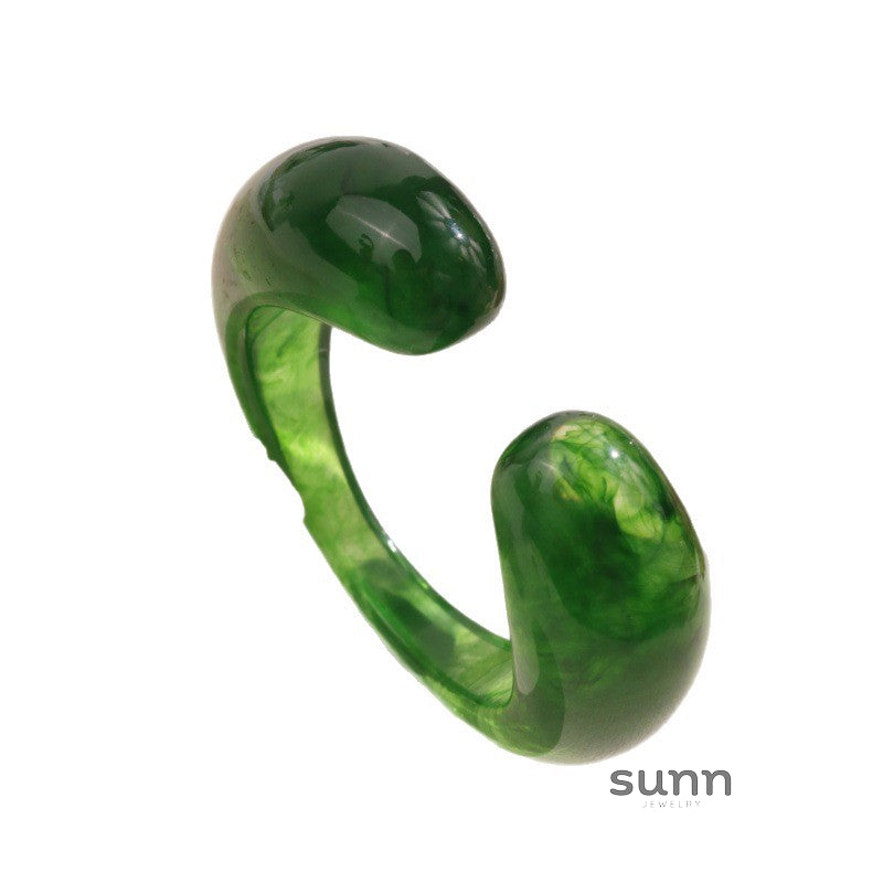 Everlee Abstract Resin Cuff [YKHBUCMP]